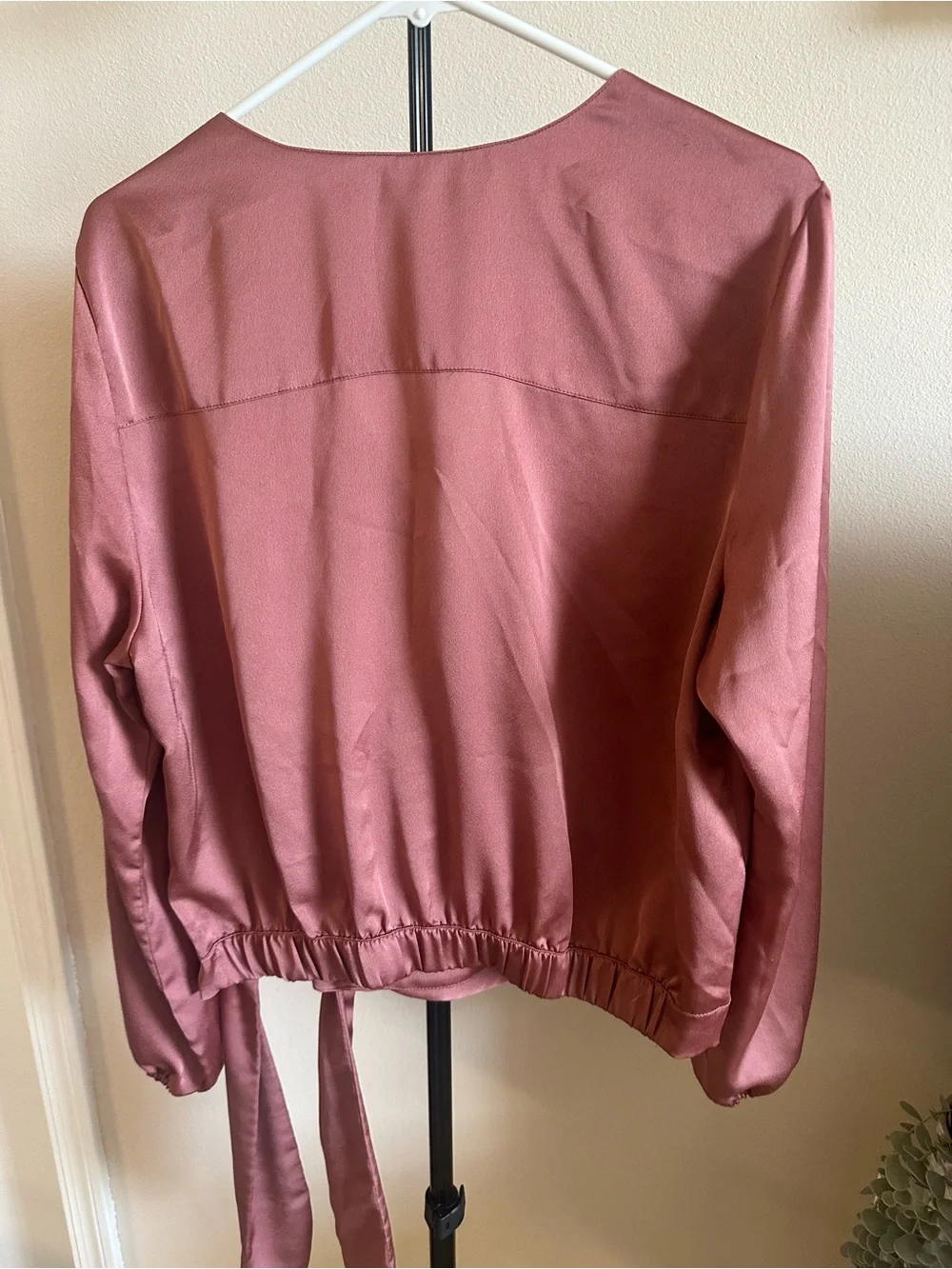 Abercrombie & Fitch Dusty Rose Satin Wrap Chemise
